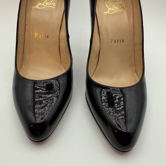 CHRISTIAN LOUBOUTIN DECOLETTE 868 BLACK PUMPS SIZE 38 - Picture 4 of 5